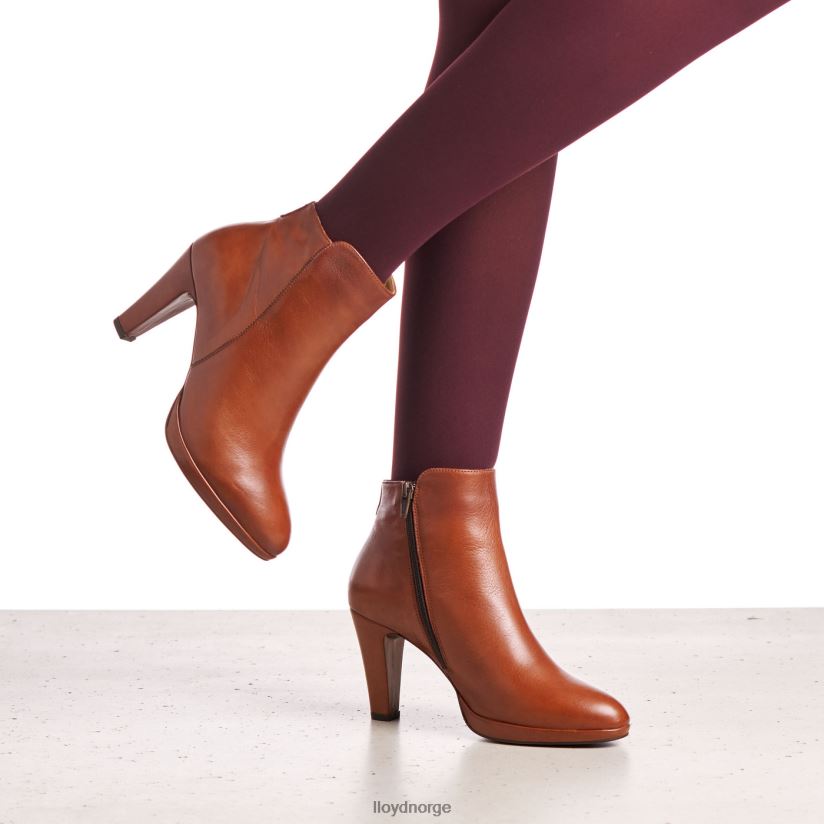 LLOYD ankelstøvletter i skinn kvinner sko brun 4X82ZP921