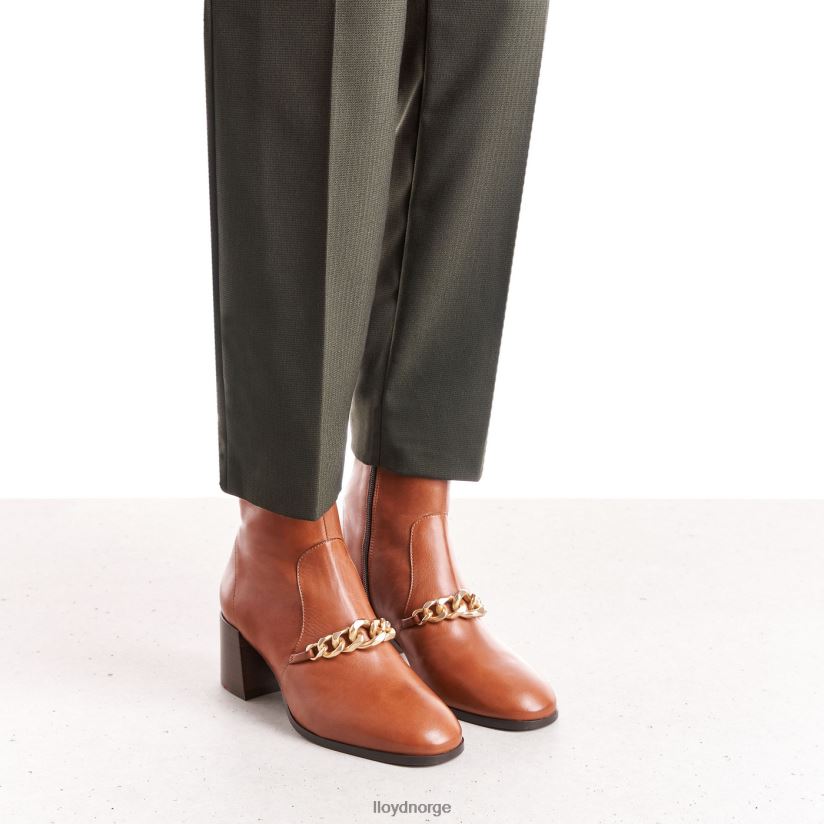 LLOYD ankelstøvletter i skinn kvinner sko brun 4X82ZP985