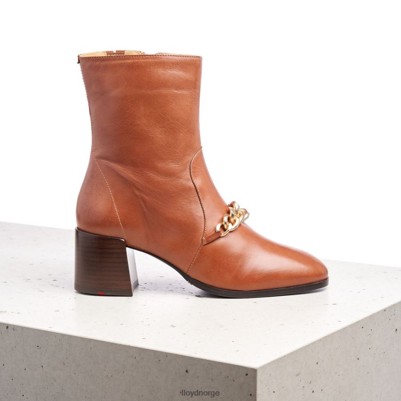 LLOYD ankelstøvletter i skinn kvinner sko brun 4X82ZP985