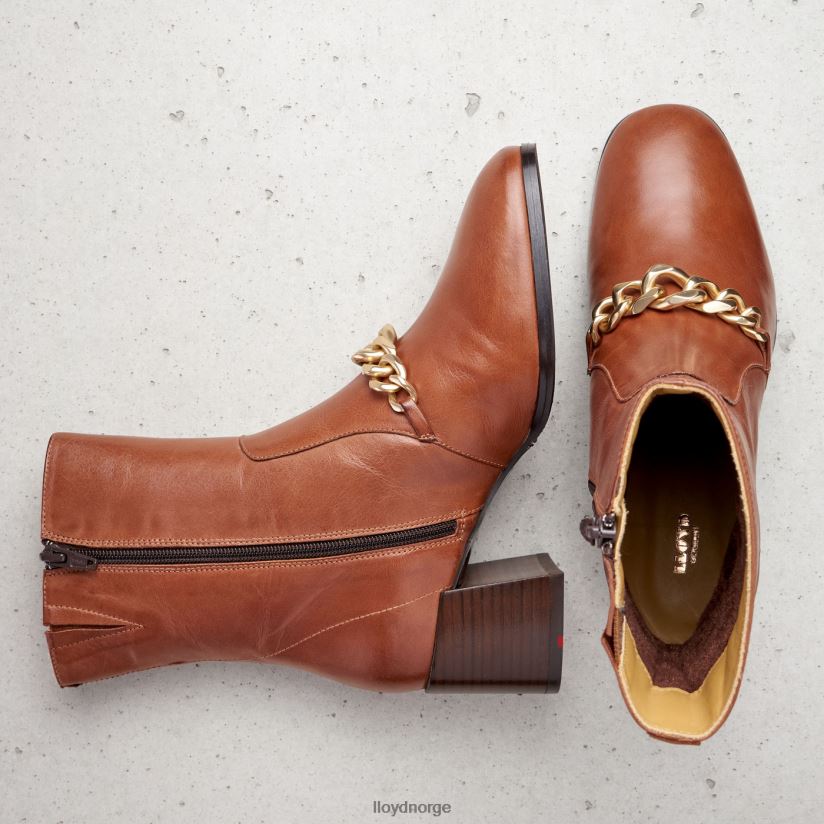 LLOYD ankelstøvletter i skinn kvinner sko brun 4X82ZP985