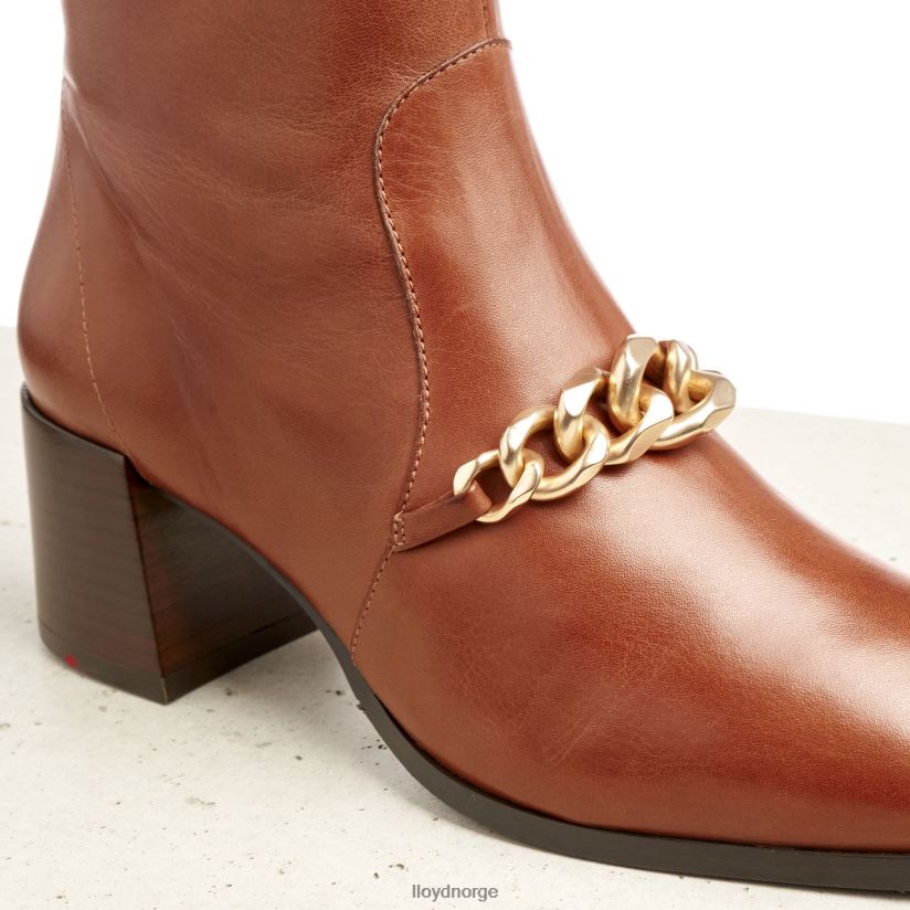 LLOYD ankelstøvletter i skinn kvinner sko brun 4X82ZP985