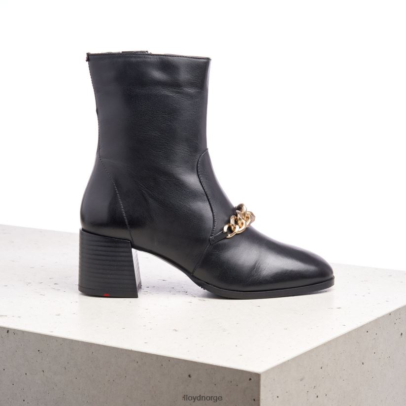LLOYD ankelstøvletter i skinn kvinner sko svart 4X82ZP878