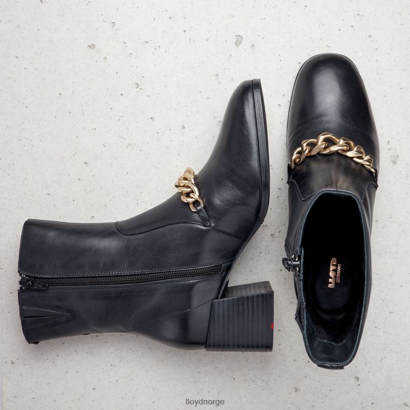 LLOYD ankelstøvletter i skinn kvinner sko svart 4X82ZP878