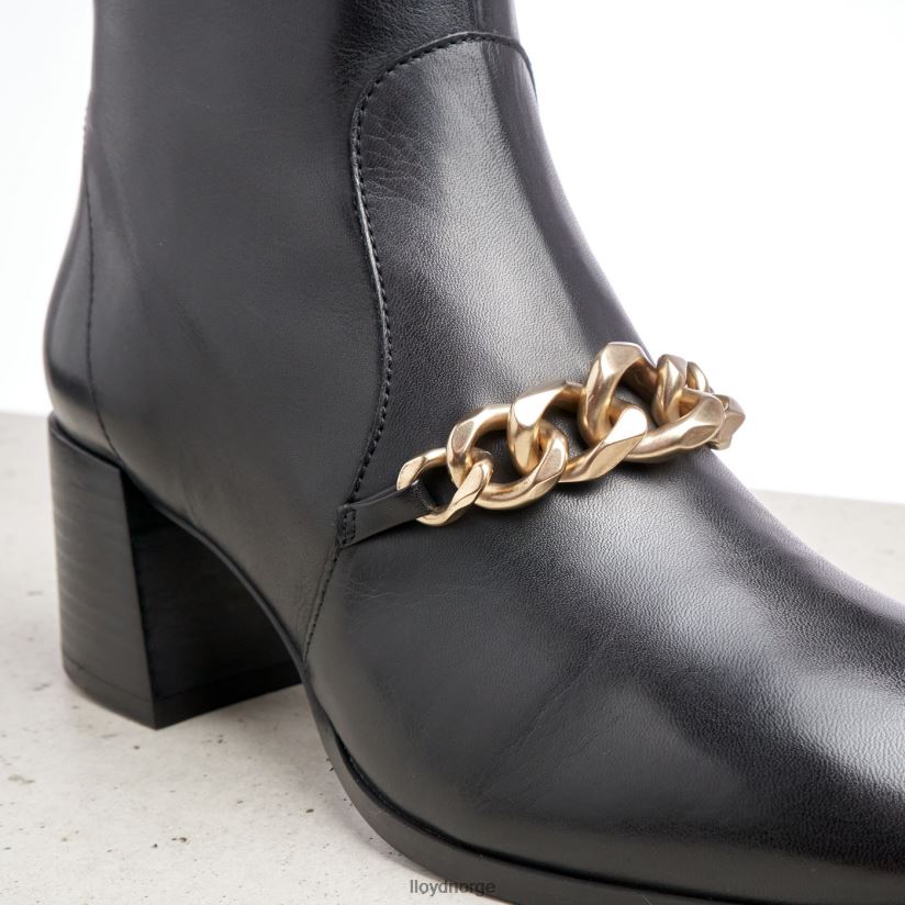 LLOYD ankelstøvletter i skinn kvinner sko svart 4X82ZP878