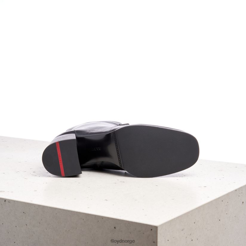 LLOYD ankelstøvletter i skinn kvinner sko svart 4X82ZP878