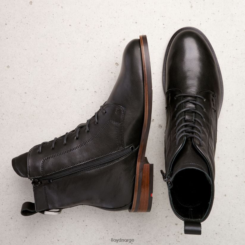 LLOYD ankelstøvletter i skinn kvinner sko svart 4X82ZP971