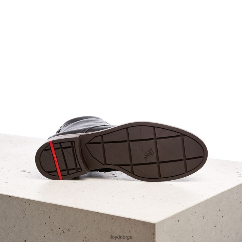 LLOYD ankelstøvletter i skinn kvinner sko svart 4X82ZP971