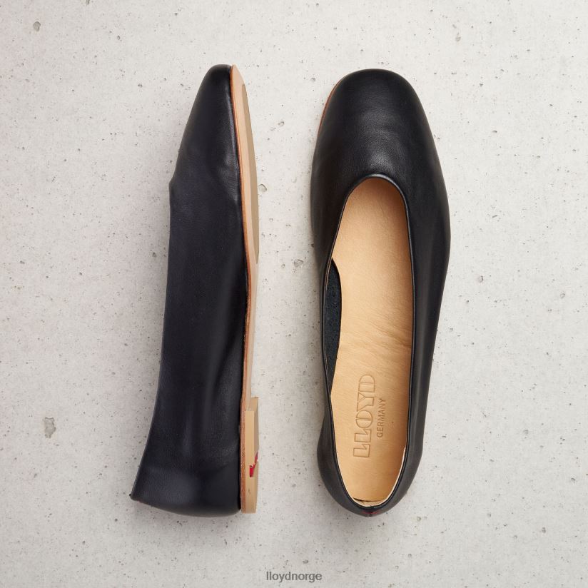 LLOYD ballerina i glatt skinn kvinner sko svart 4X82ZP1257
