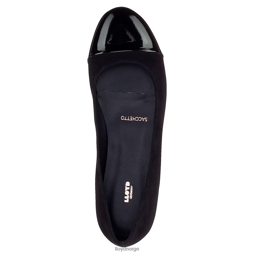LLOYD ballerina i lakkert skinn kvinner sko svart 4X82ZP1171