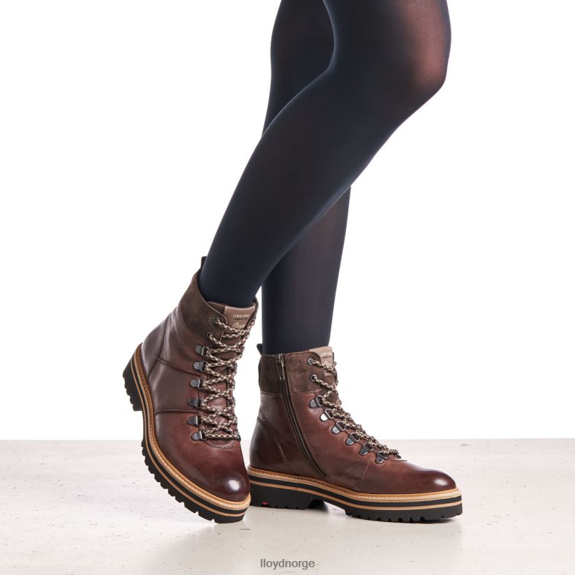 LLOYD ekstralette ankelstøvletter i skinn kvinner sko brun 4X82ZP1003