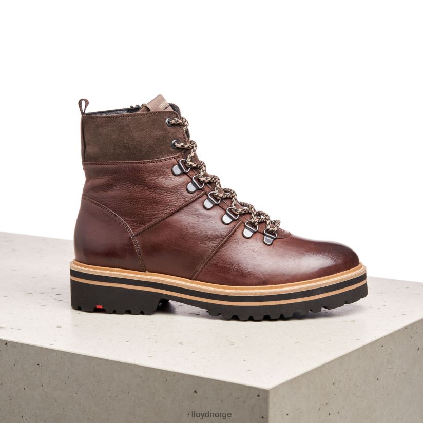 LLOYD ekstralette ankelstøvletter i skinn kvinner sko brun 4X82ZP1003