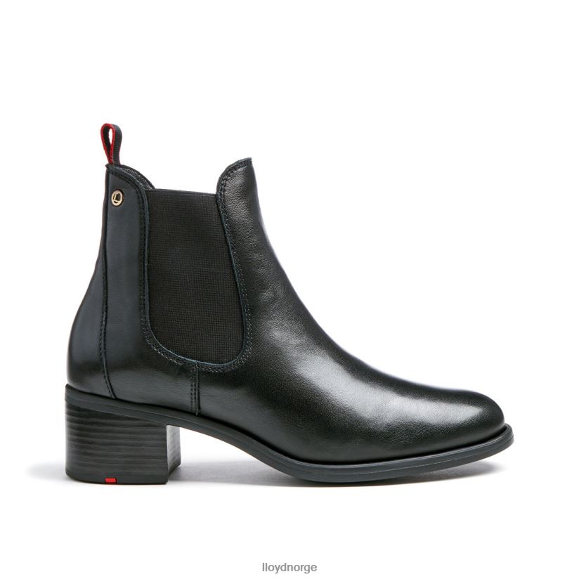 LLOYD ekstralette ankelstøvletter i skinn kvinner sko svart 4X82ZP928