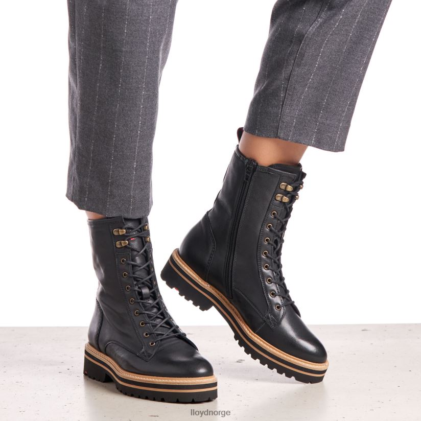 LLOYD ekstralette ankelstøvletter i skinn kvinner sko svart 4X82ZP957