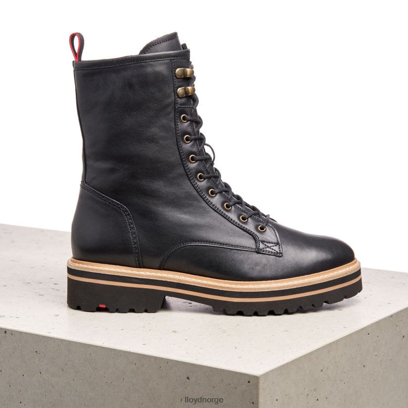 LLOYD ekstralette ankelstøvletter i skinn kvinner sko svart 4X82ZP957