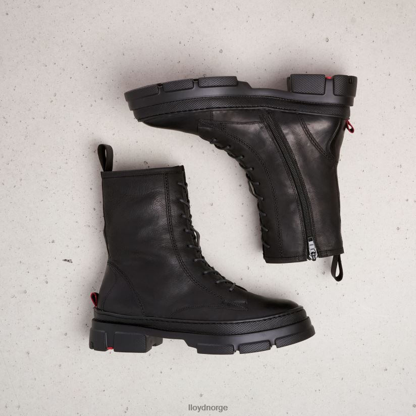 LLOYD ekstralette ankelstøvletter i skinn kvinner sko svart 4X82ZP965