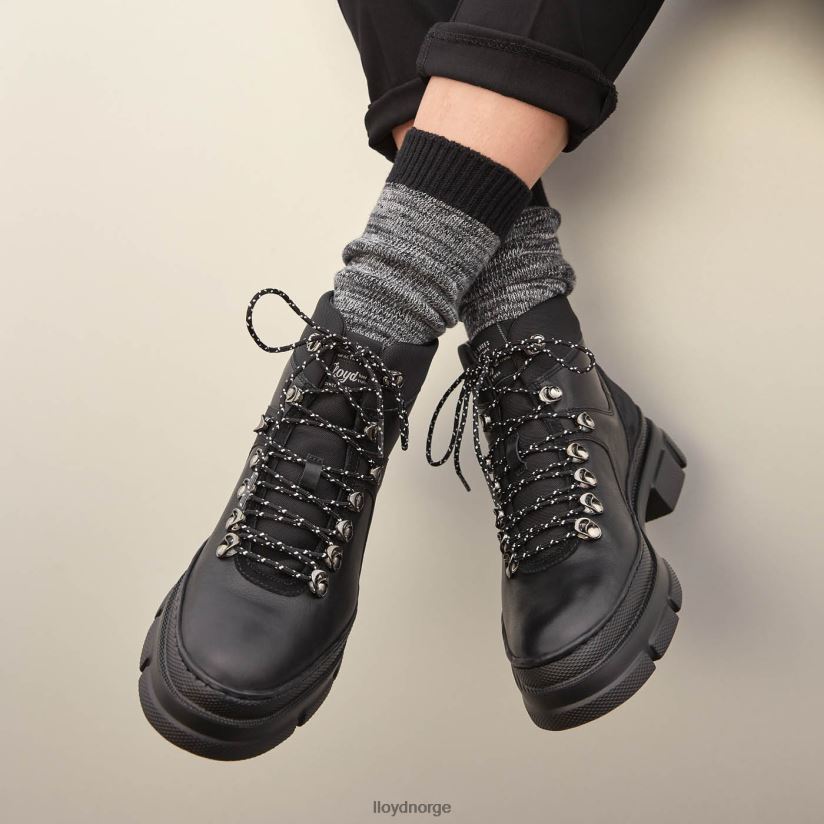 LLOYD ekstralette ankelstøvletter i skinn kvinner sko svart 4X82ZP988