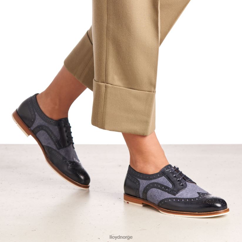 LLOYD halvsko i glatt skinn kvinner sko blå 4X82ZP1086