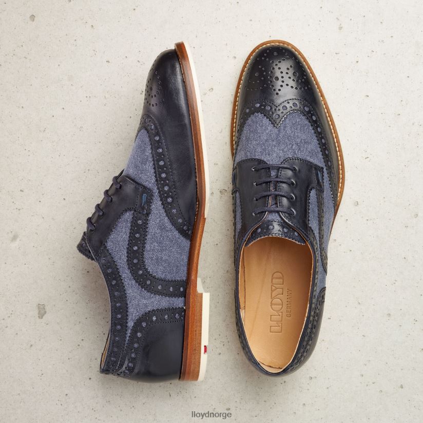 LLOYD halvsko i glatt skinn kvinner sko blå 4X82ZP1086