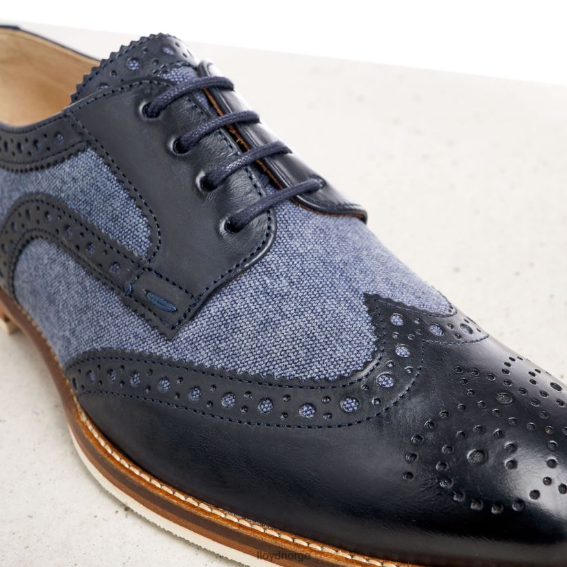 LLOYD halvsko i glatt skinn kvinner sko blå 4X82ZP1086