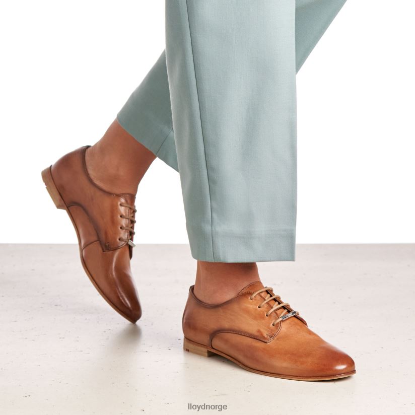 LLOYD halvsko i glatt skinn kvinner sko brun 4X82ZP1067