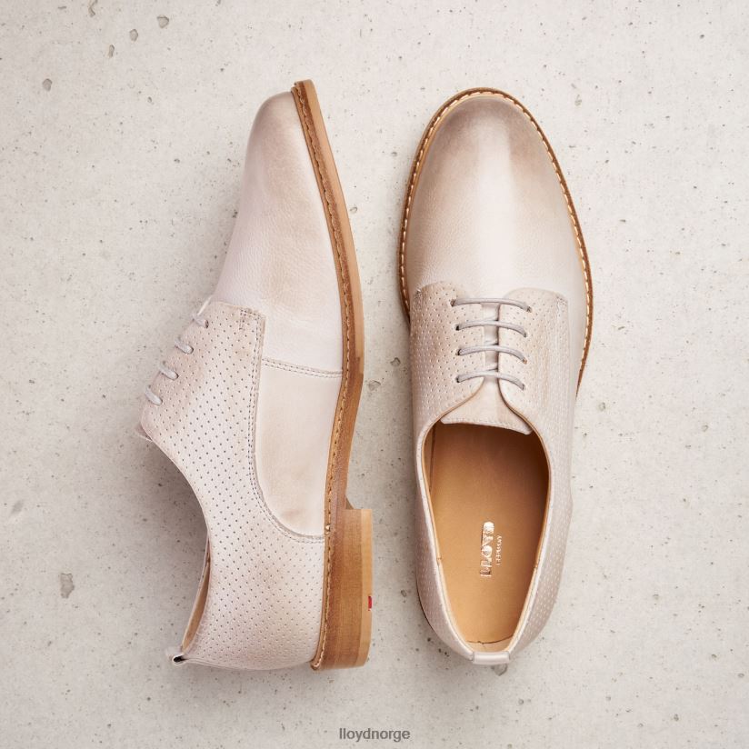 LLOYD halvsko i glatt skinn kvinner sko grå 4X82ZP1190