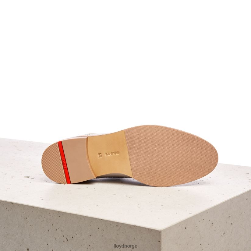 LLOYD halvsko i glatt skinn kvinner sko grå 4X82ZP1190