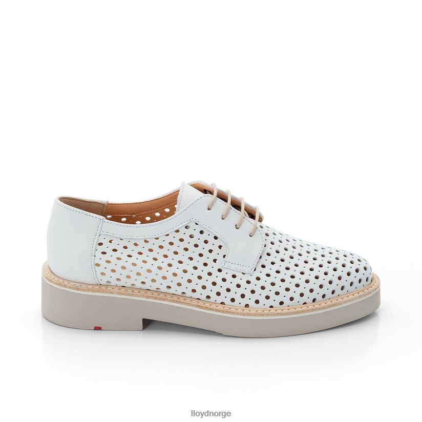 LLOYD halvsko i glatt skinn kvinner sko hvit 4X82ZP1184