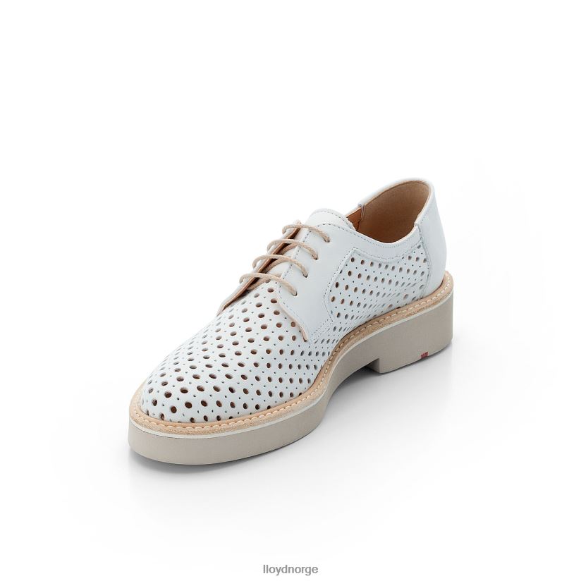 LLOYD halvsko i glatt skinn kvinner sko hvit 4X82ZP1184