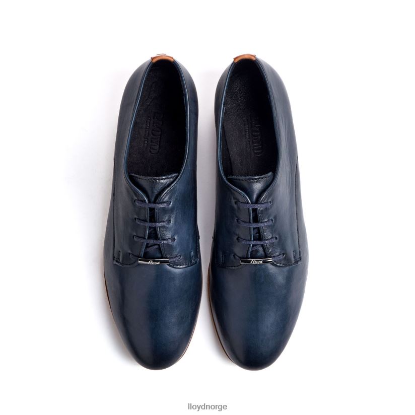 LLOYD halvsko med blonder i glatt skinn kvinner sko blå 4X82ZP1066