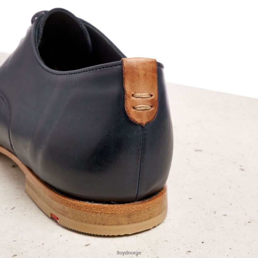 LLOYD halvsko med blonder i glatt skinn kvinner sko blå 4X82ZP1066