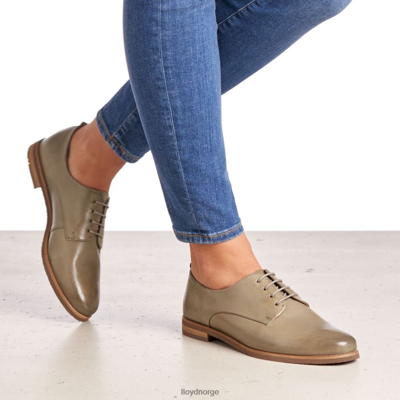 LLOYD halvsko med blonder i glatt skinn kvinner sko grønn 4X82ZP1098