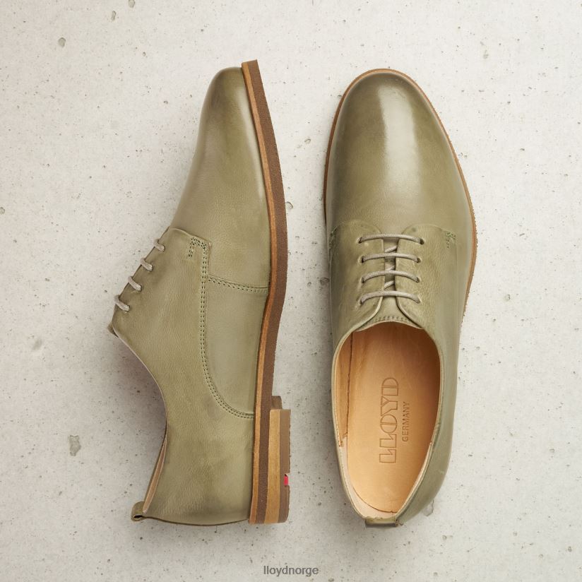 LLOYD halvsko med blonder i glatt skinn kvinner sko grønn 4X82ZP1098