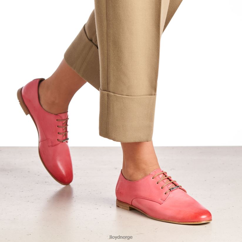 LLOYD halvsko med blonder i glatt skinn kvinner sko rosa 4X82ZP1093