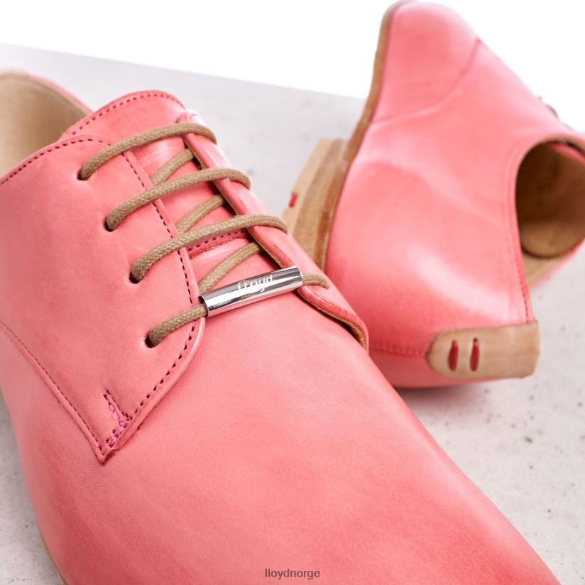 LLOYD halvsko med blonder i glatt skinn kvinner sko rosa 4X82ZP1093