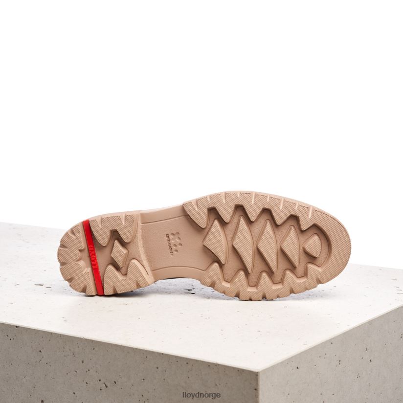 LLOYD halvsko med blonder i glatt skinn kvinner sko rød 4X82ZP1181