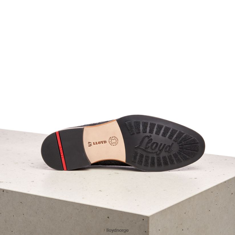 LLOYD halvsko med blonder i glatt skinn kvinner sko svart 4X82ZP1076