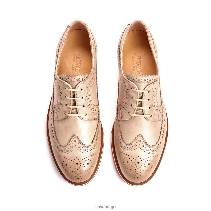 LLOYD halvsko med blonder i skinn kvinner sko beige 4X82ZP1008