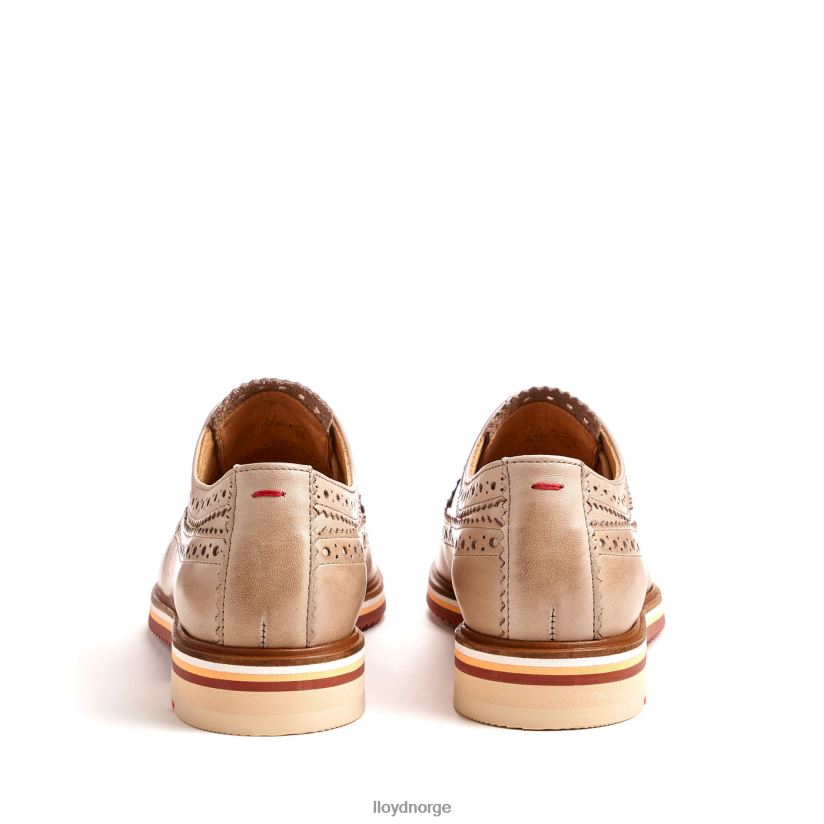 LLOYD halvsko med blonder i skinn kvinner sko beige 4X82ZP1008