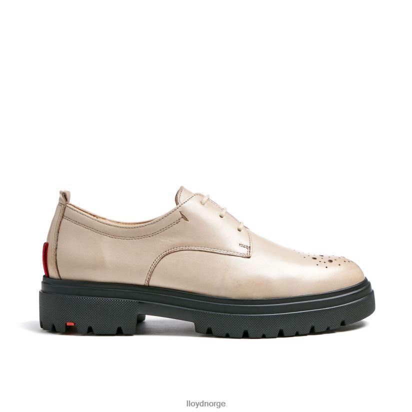 LLOYD halvsko med blonder i skinn kvinner sko beige 4X82ZP1029