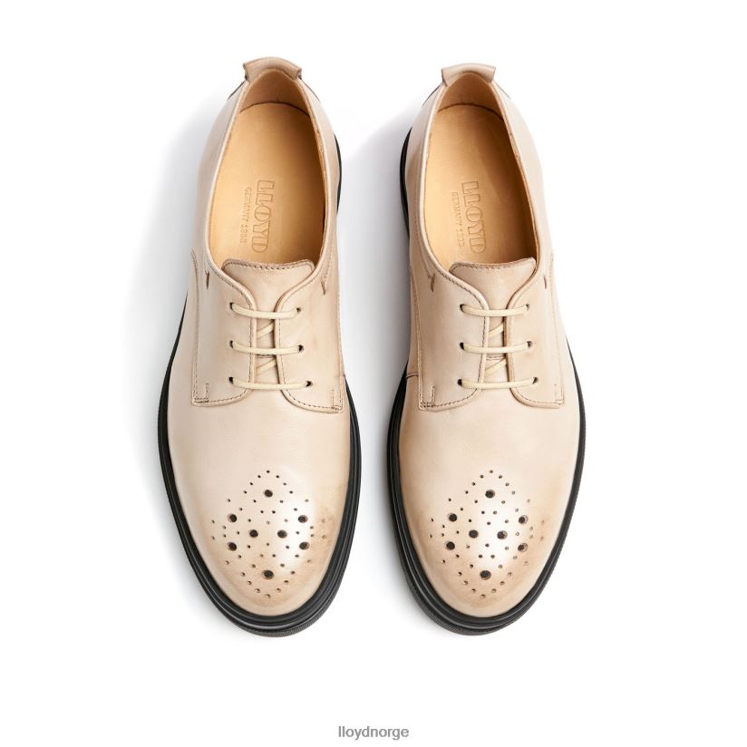 LLOYD halvsko med blonder i skinn kvinner sko beige 4X82ZP1029