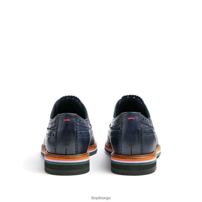 LLOYD halvsko med blonder i skinn kvinner sko blå 4X82ZP1033