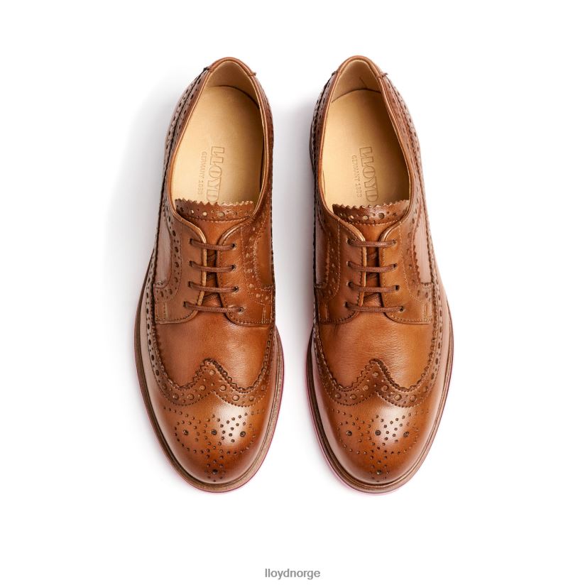 LLOYD halvsko med blonder i skinn kvinner sko brun 4X82ZP1048