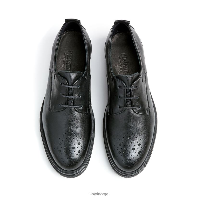 LLOYD halvsko med blonder i skinn kvinner sko svart 4X82ZP1028