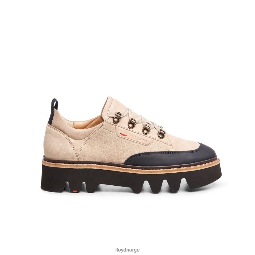 LLOYD joggesko i glatt skinn kvinner sko beige 4X82ZP1177