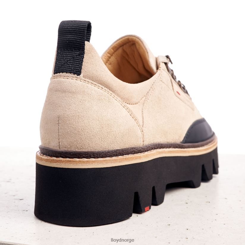 LLOYD joggesko i glatt skinn kvinner sko beige 4X82ZP1177