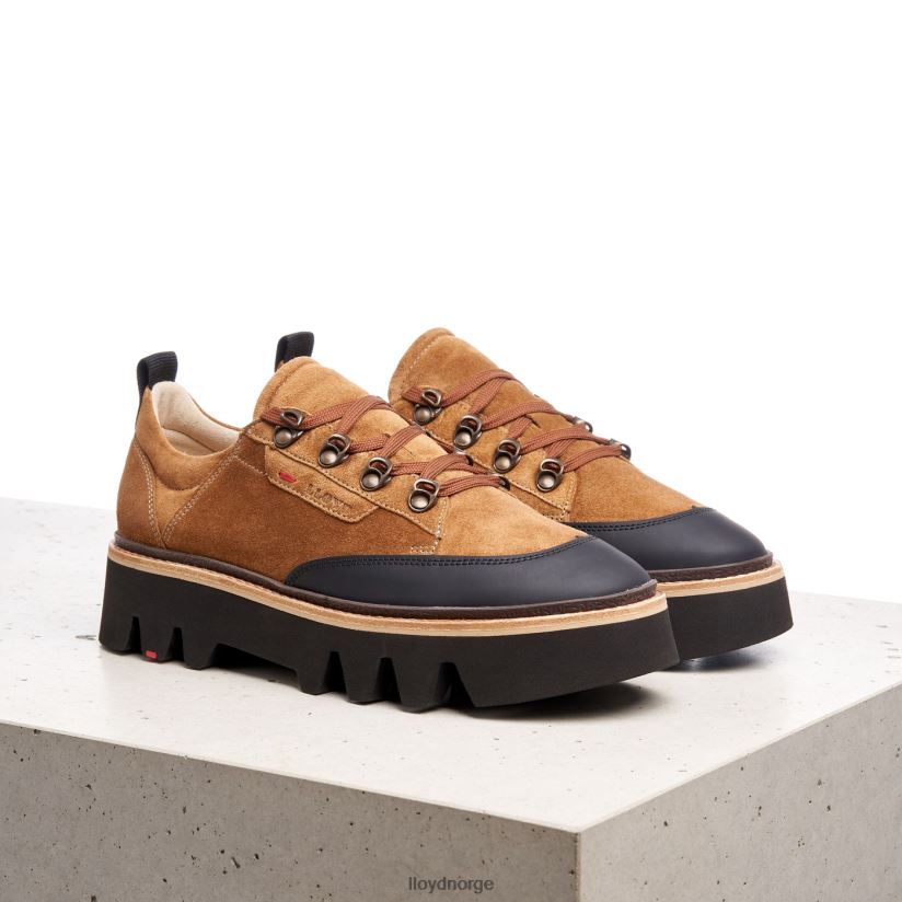 LLOYD joggesko i glatt skinn kvinner sko brun 4X82ZP1176