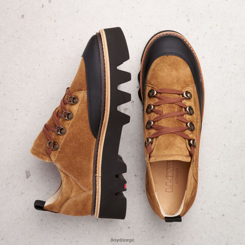 LLOYD joggesko i glatt skinn kvinner sko brun 4X82ZP1176