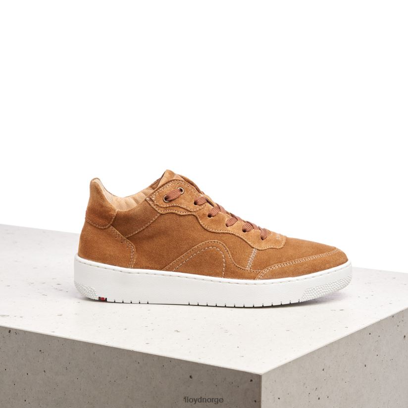 LLOYD lave sneakers i skinn kvinner sko brun 4X82ZP782