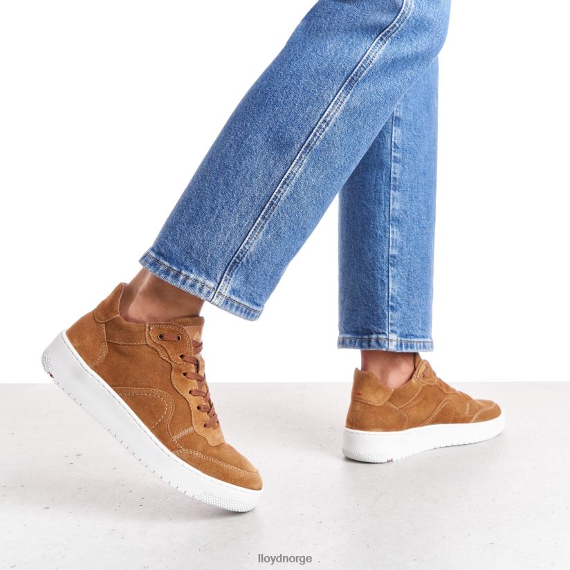 LLOYD lave sneakers i skinn kvinner sko brun 4X82ZP782