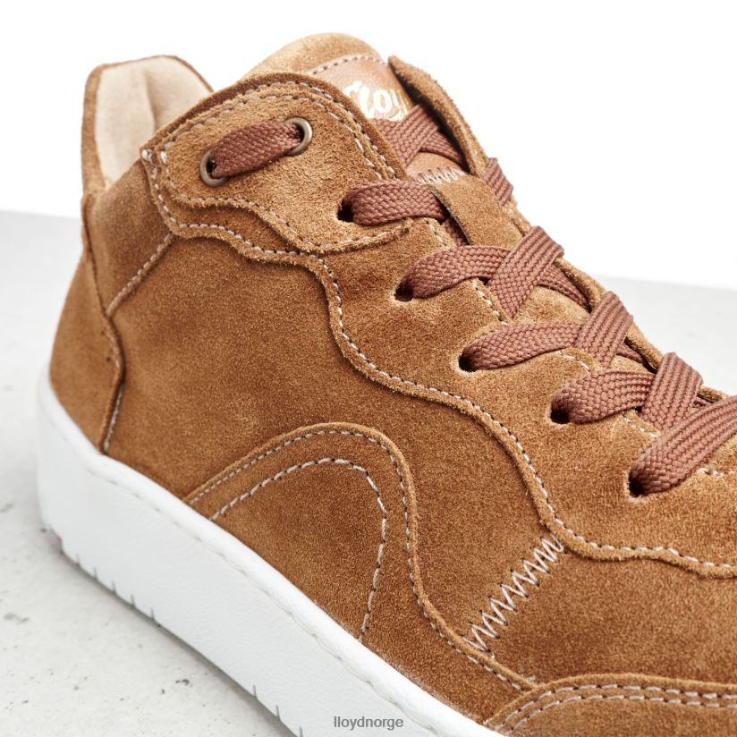 LLOYD lave sneakers i skinn kvinner sko brun 4X82ZP782